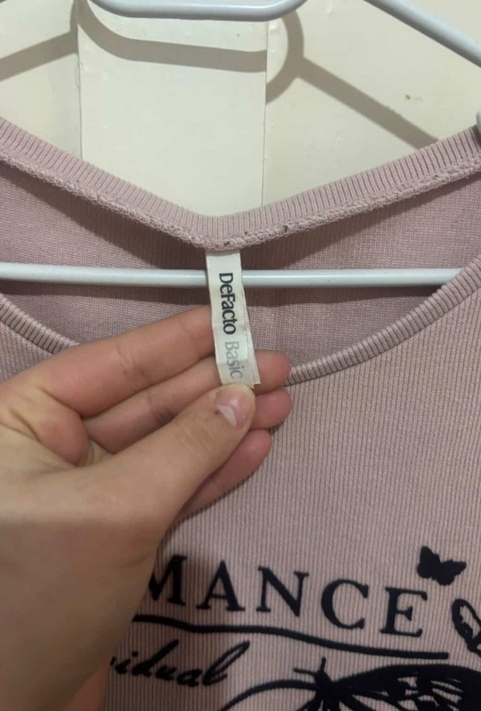 Pembe Baskılı Kadın Sweatshirt - Görsel 3