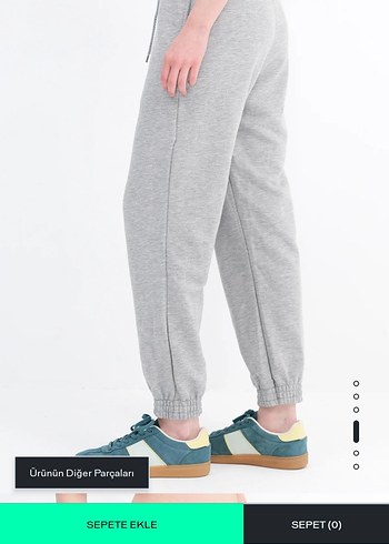 Addax Gri Rahat Kesim Kadın Eşofman Altı - Görsel 3