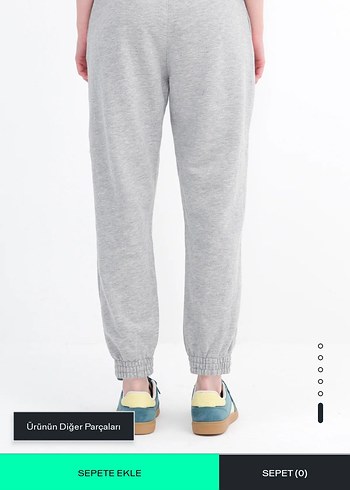 Addax Gri Rahat Kesim Kadın Eşofman Altı - Görsel 4