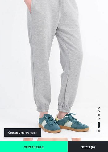 Addax Gri Rahat Kesim Kadın Eşofman Altı - Görsel 2