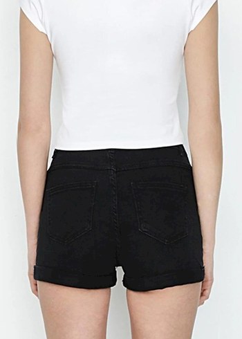 Defacto 44 Beden Siyah Mini Kadın Kot Şort - Görsel 2