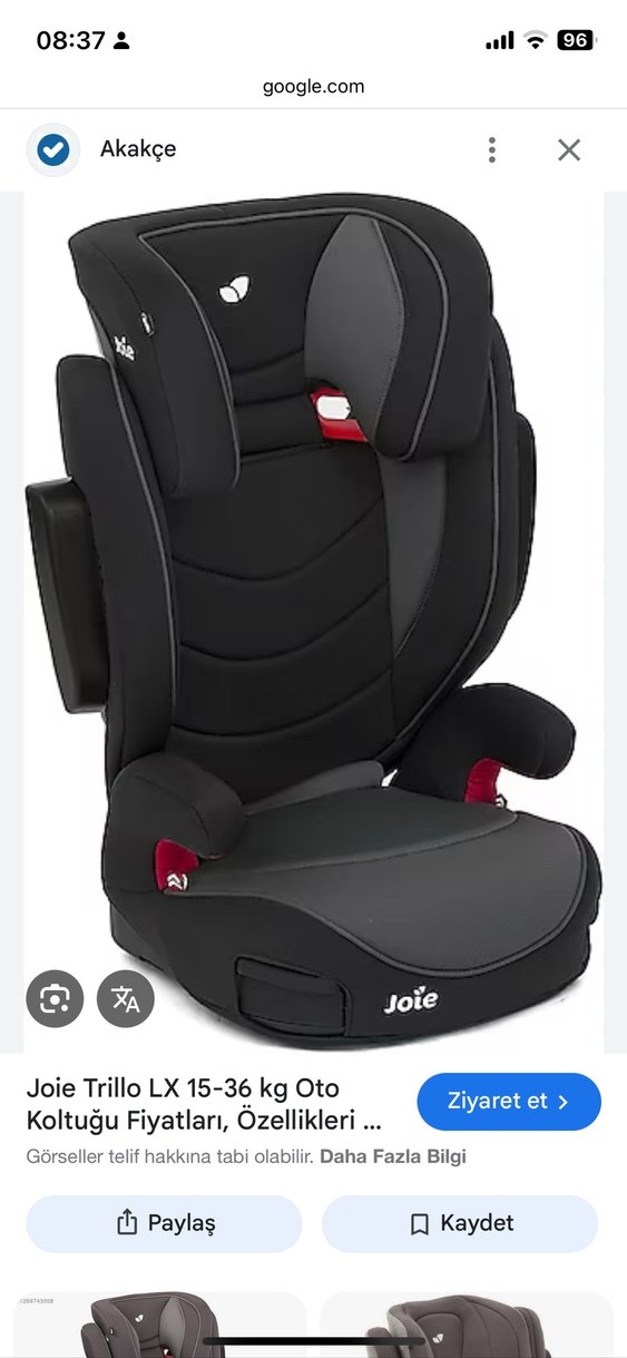 Joie Trillo LX 15-36 kg Çocuk Oto Koltuğu Siyah Gri - Görsel 2