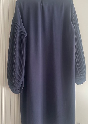 Sarprive 1 bedeb Lacivert Piliseli Midi Kadın Tunik - Görsel 4