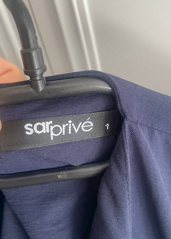 Sarprive 1 bedeb Lacivert Piliseli Midi Kadın Tunik - Görsel 5