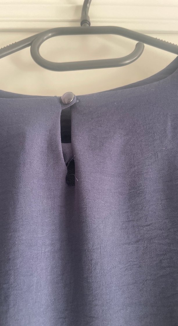 Sarprive 1 bedeb Lacivert Piliseli Midi Kadın Tunik - Görsel 3