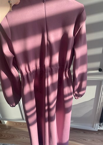 Kadriye baştürk scuba elbise Mor Uzun Kollu Salaş Elbise - Görsel 4