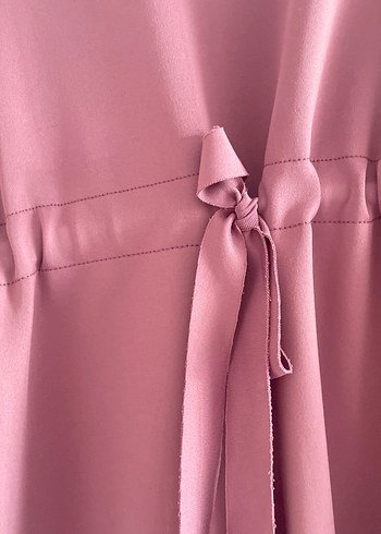 Kadriye baştürk scuba elbise Mor Uzun Kollu Salaş Elbise - Görsel 3