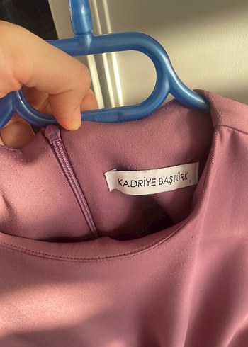 Kadriye baştürk scuba elbise Mor Uzun Kollu Salaş Elbise - Görsel 6