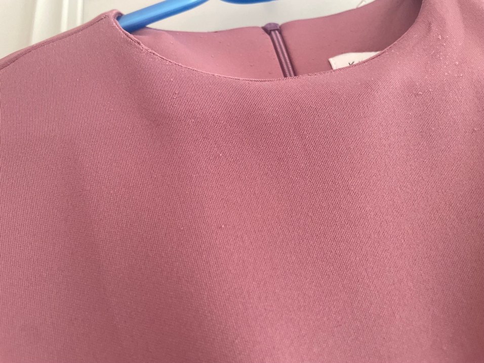 Kadriye baştürk scuba elbise Mor Uzun Kollu Salaş Elbise - Görsel 2