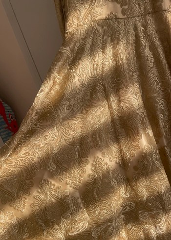 Selvi çetin elbise Bej Uzun Kollu Klasik Kadın Elbise - Görsel 3