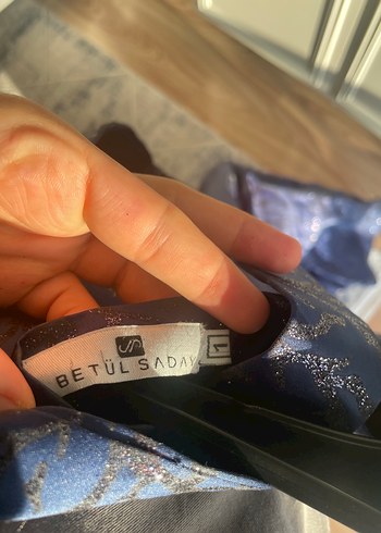 Betül saday Lacivert Uzun Kollu Uzun Elbise - Görsel 7