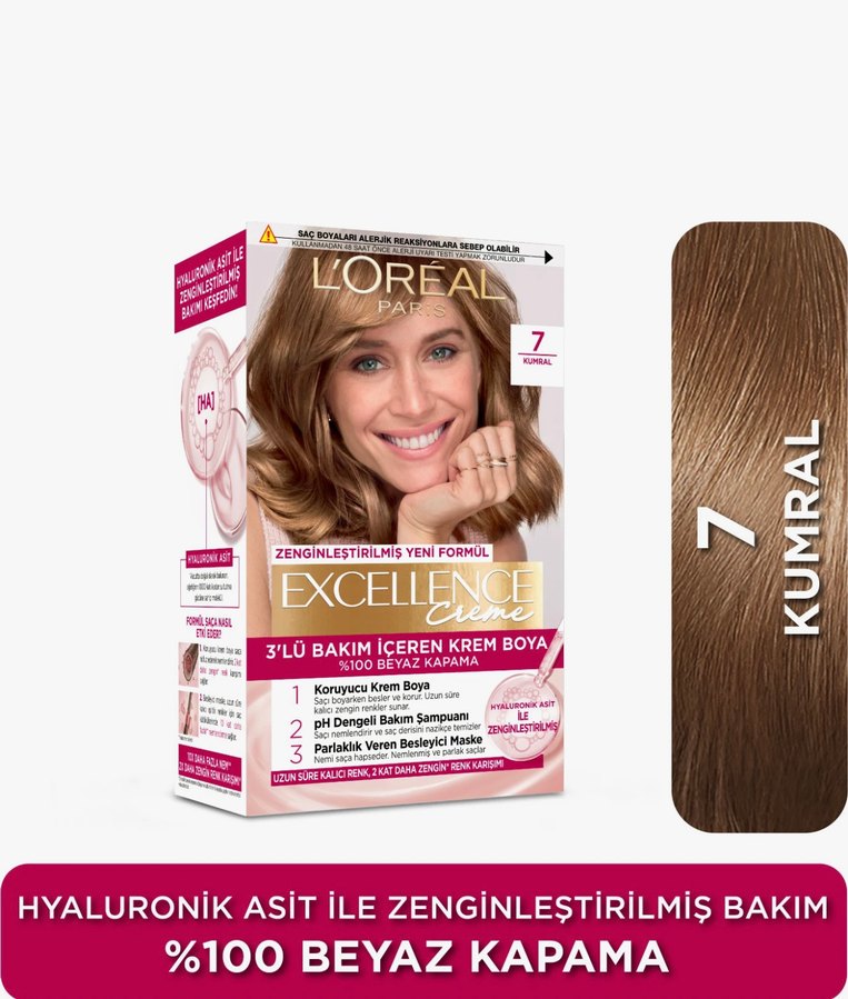 L'Oréal Excellence Saç Boyası 7 Kumral - Görsel 2