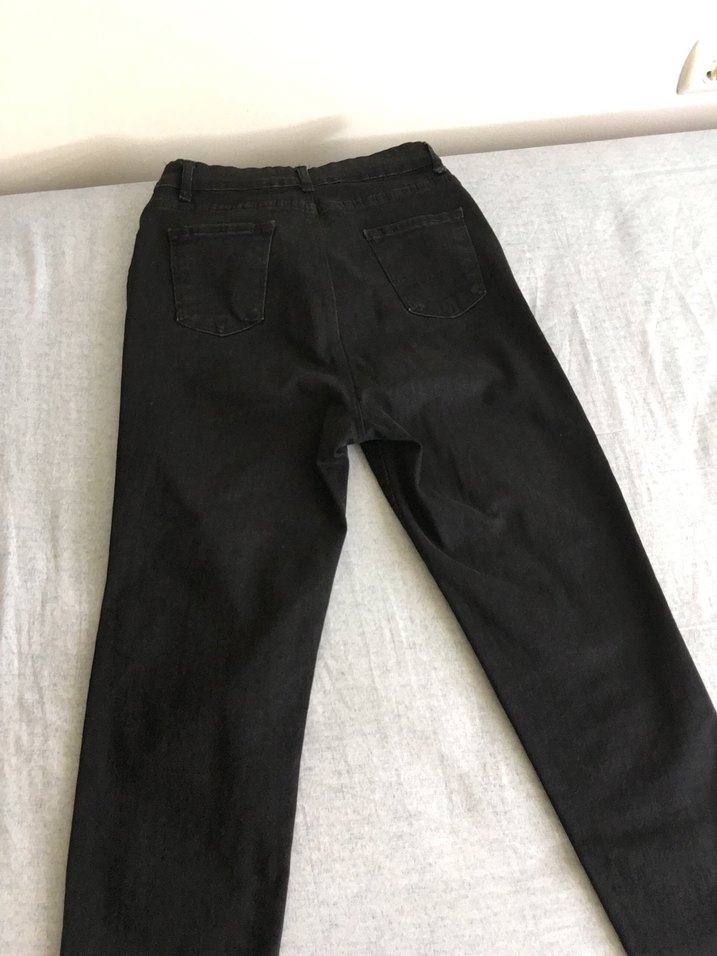 Siyah Skinny Jean Kadın Kot Pantolon - Görsel 3