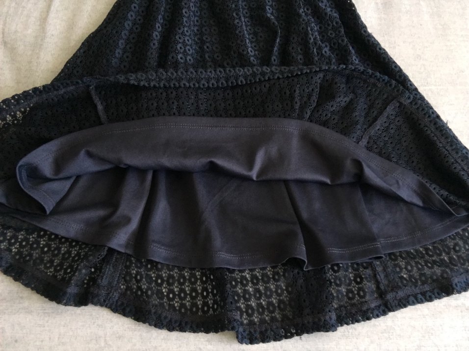 Lacivert Askılı Midi Örme Elbise - Görsel 3