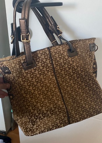 Kahverengi Desenli Deri Kadın Çanta - Görsel 2