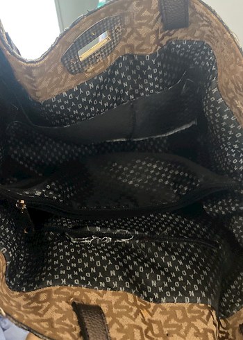 Kahverengi Desenli Deri Kadın Çanta - Görsel 3