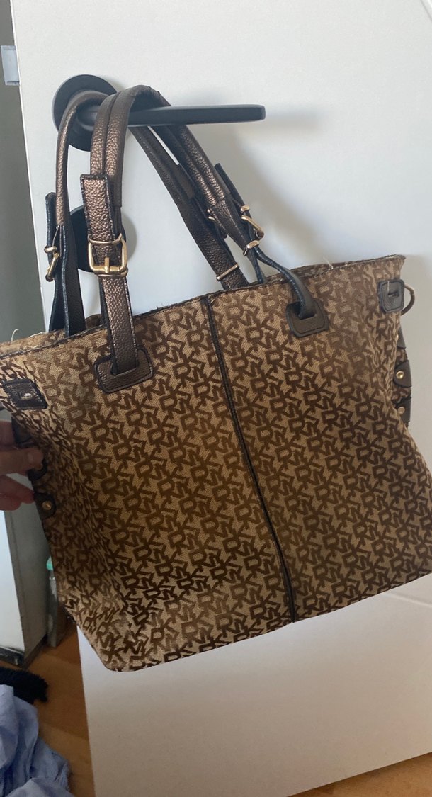 Kahverengi Desenli Deri Kadın Çanta - Görsel 2