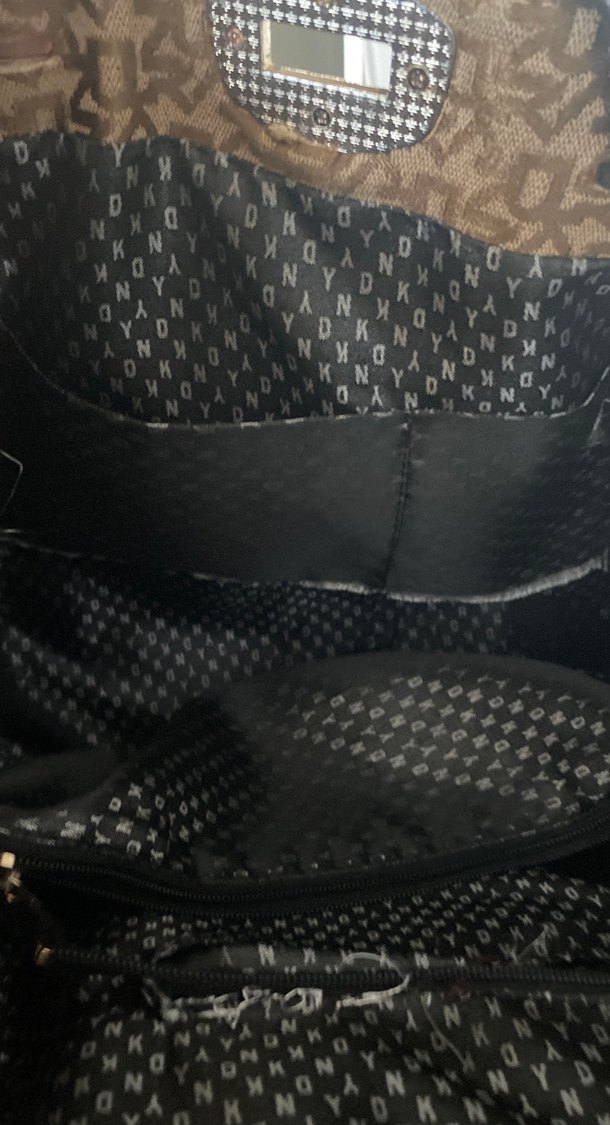 Kahverengi Desenli Deri Kadın Çanta - Görsel 4