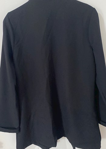 Kadın Siyah Uzun Kollu Ofis Blazeri - Görsel 3