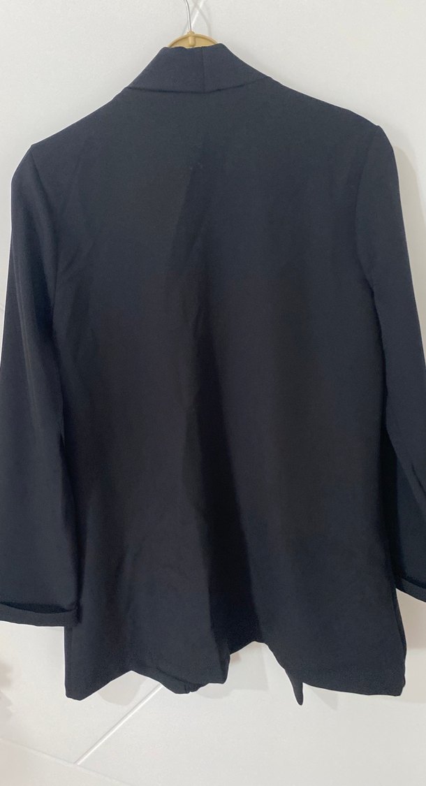 Kadın Siyah Uzun Kollu Ofis Blazeri - Görsel 3