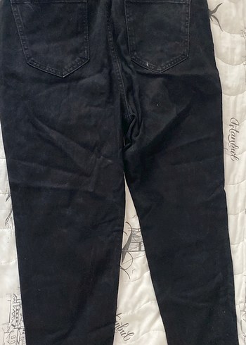 Siyah Kadın Salaş Midi Boy Denim Jean - Görsel 3