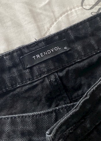 Siyah Kadın Salaş Midi Boy Denim Jean - Görsel 2