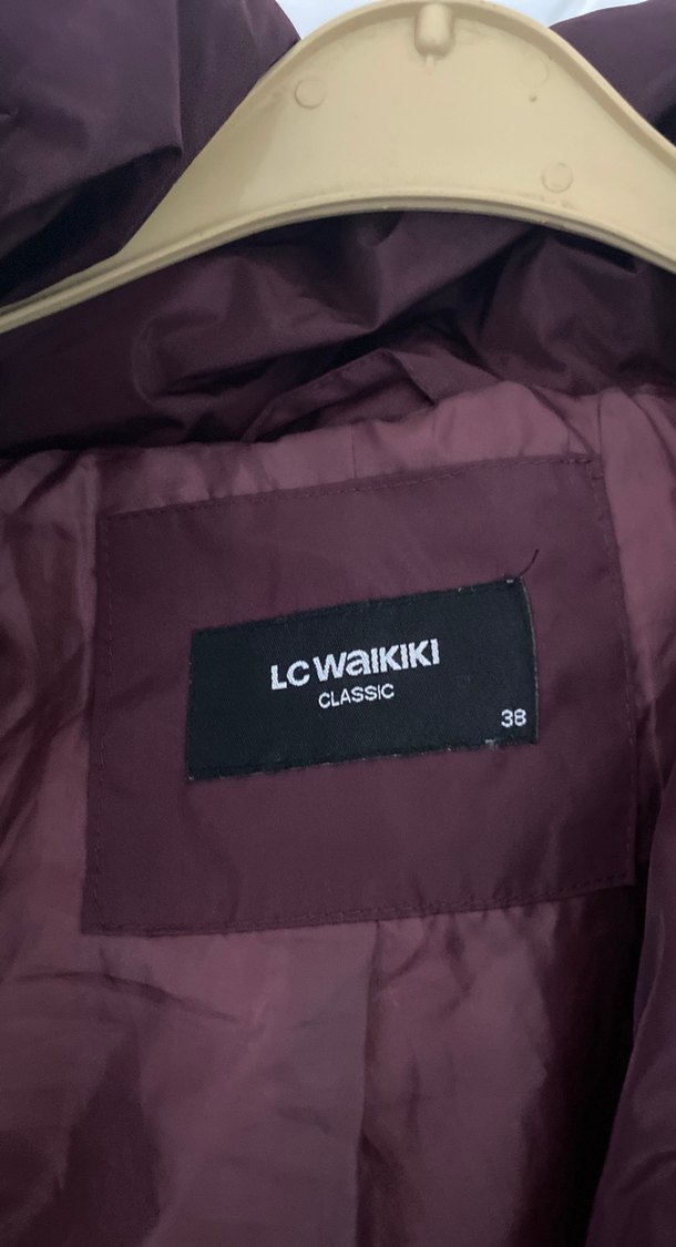 Kürklü Bordo Kadın Mont - Görsel 2