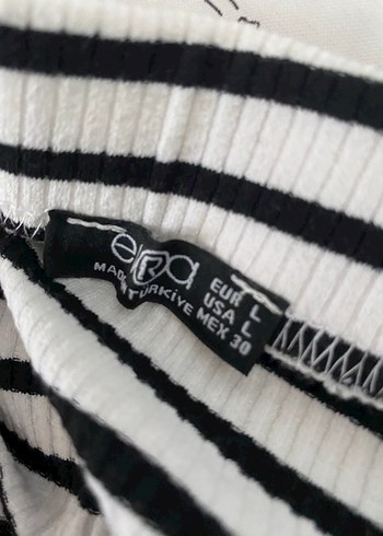 Çizgili Pileli Uzun Kadın Etek - Görsel 2