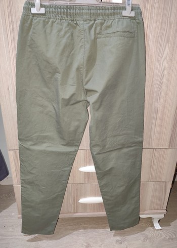 Erkek Haki Beli Bağcıklı Jogger Pantolon - Görsel 2