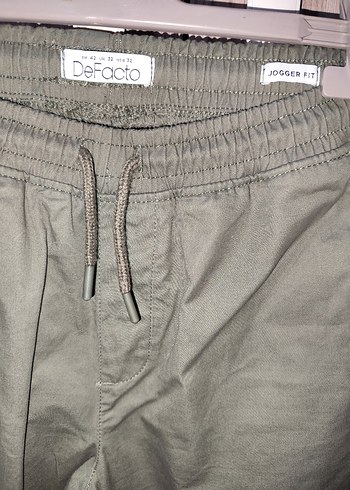 Erkek Haki Beli Bağcıklı Jogger Pantolon - Görsel 3