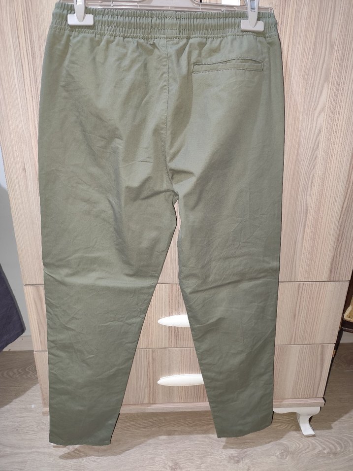 Erkek Haki Beli Bağcıklı Jogger Pantolon - Görsel 2