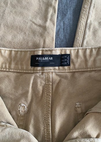 Pull&Bear bej baggy jean - Görsel 2