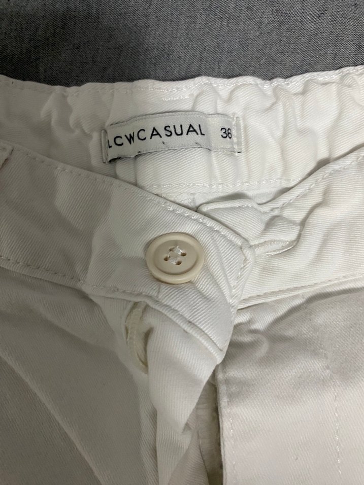 Beyaz Kumaş Pantolon - Görsel 4