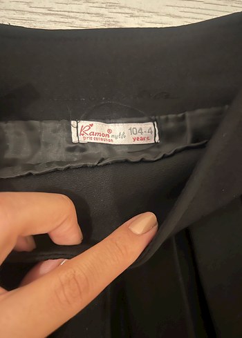 5 Yaş Beden Kız Çocuk Siyah Pilili Mini Etek