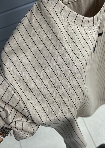Lacoste Bej Çizgili Erkek Kısa Kollu Tişört