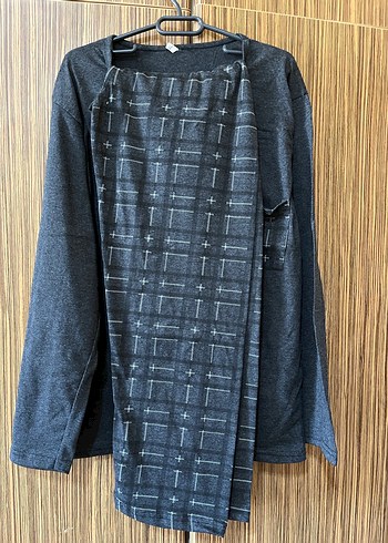 Gri Erkek Uzun Kollu pijama takımj - Görsel 2