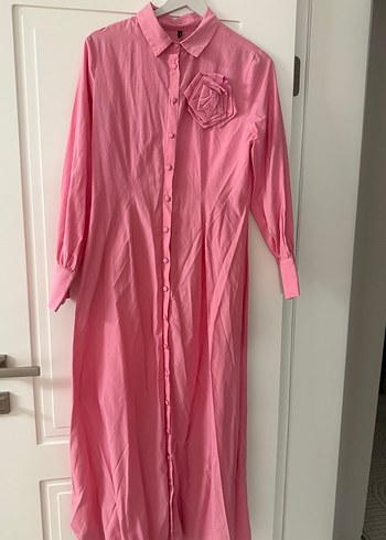 Pembe Uzun Kollu Midi Tunik