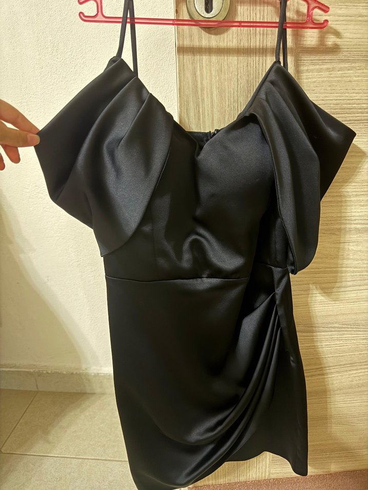 Saten mezuniyet düğün elbisesi mini - Görsel 5