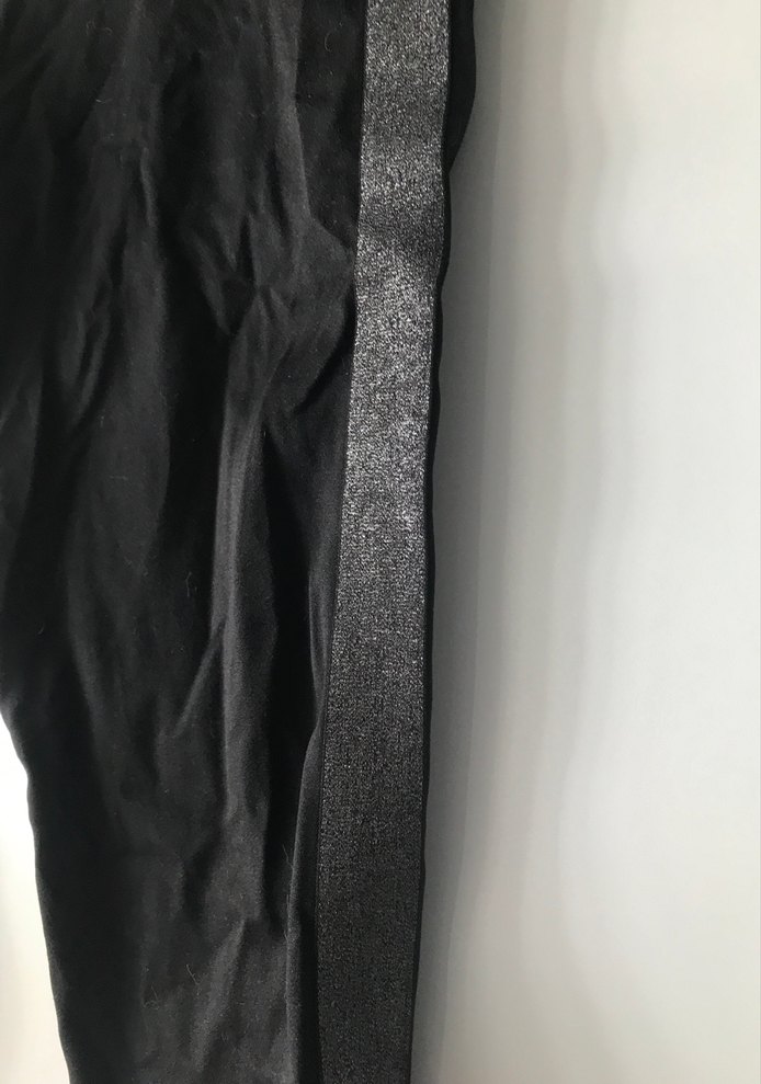 Siyah Esnek Kumaş Spor Tayt - Görsel 2