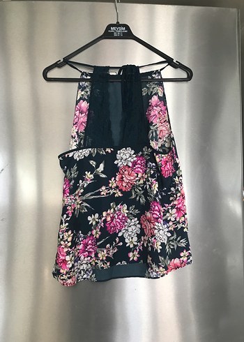 Çiçek Desenli Straplez Bohem Bluz - Görsel 2