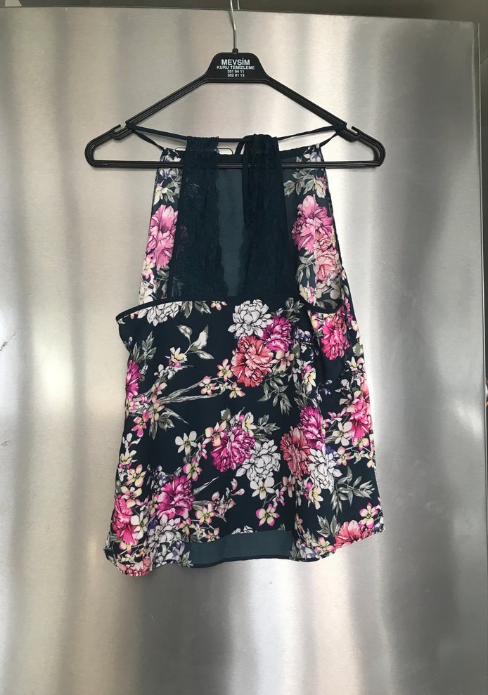 Çiçek Desenli Straplez Bohem Bluz - Görsel 2