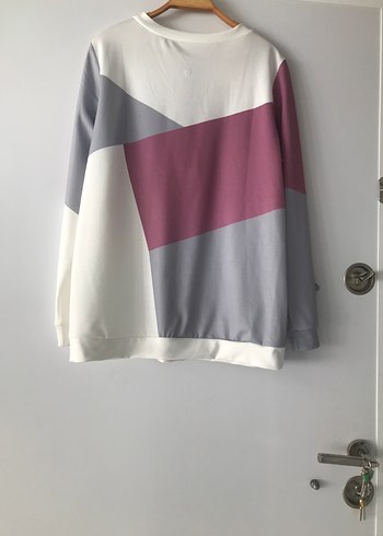 Renk Bloklu Fermuarlı Kadın Sweatshirt - Görsel 2