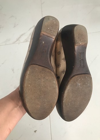 Bej Parlak Yılan Desenli Tokalı Kadın Babet - Görsel 4