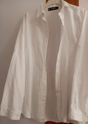 Suwen Beyaz Oversize Gomlek