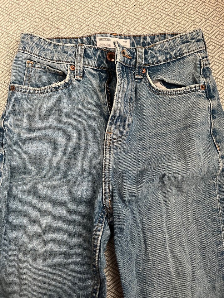 Bershka Mavi Kadın Denim Pantolon - Görsel 3