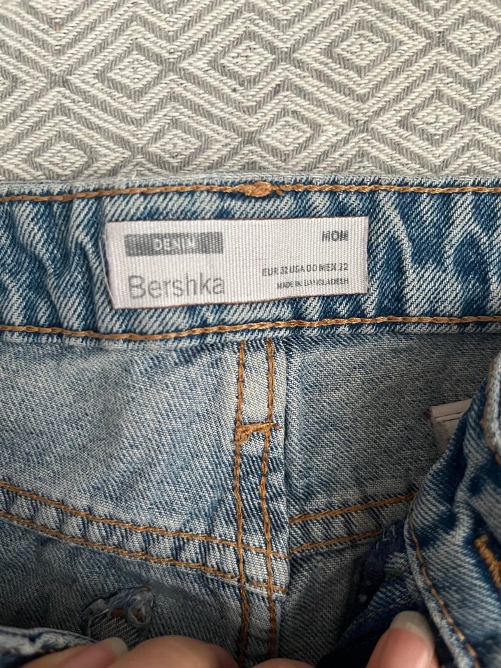 Bershka Mavi Kadın Denim Pantolon - Görsel 4
