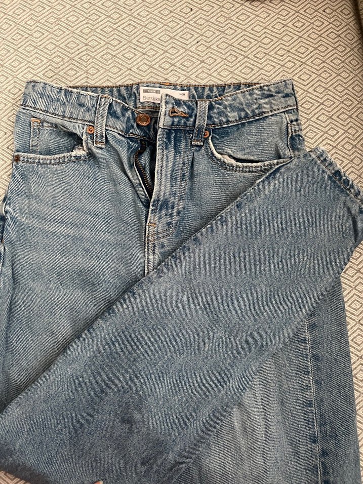 Bershka Mavi Kadın Denim Pantolon - Görsel 5