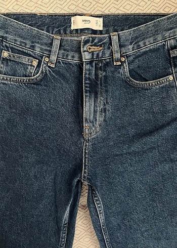 Mango Kadın Mavi Denim Regular Fit Jean - Görsel 2