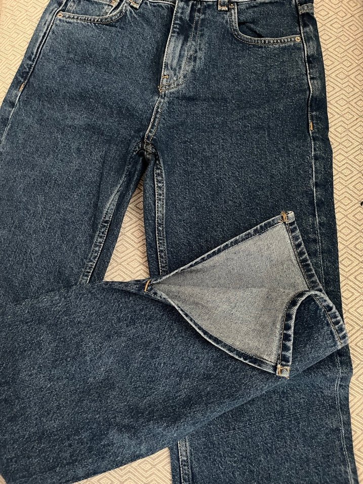 Mango Kadın Mavi Denim Regular Fit Jean - Görsel 5
