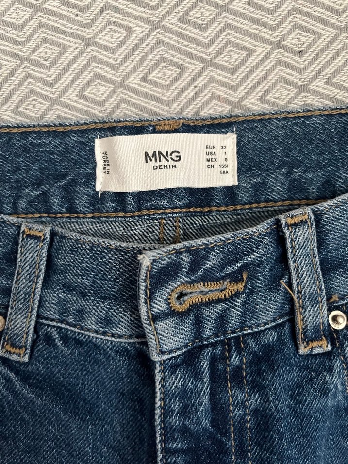 Mango Kadın Mavi Denim Regular Fit Jean - Görsel 3